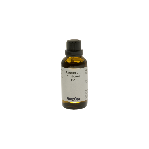 Argentum nitricium D6 Homopatiske drber 50 ml.